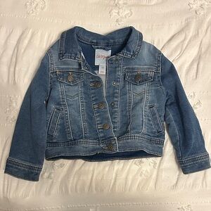 Cat & Jack Kids' Denim Jacket in Light and Dark Blue